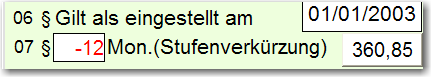 Stufenverkrzung