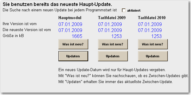 Update-Fenster